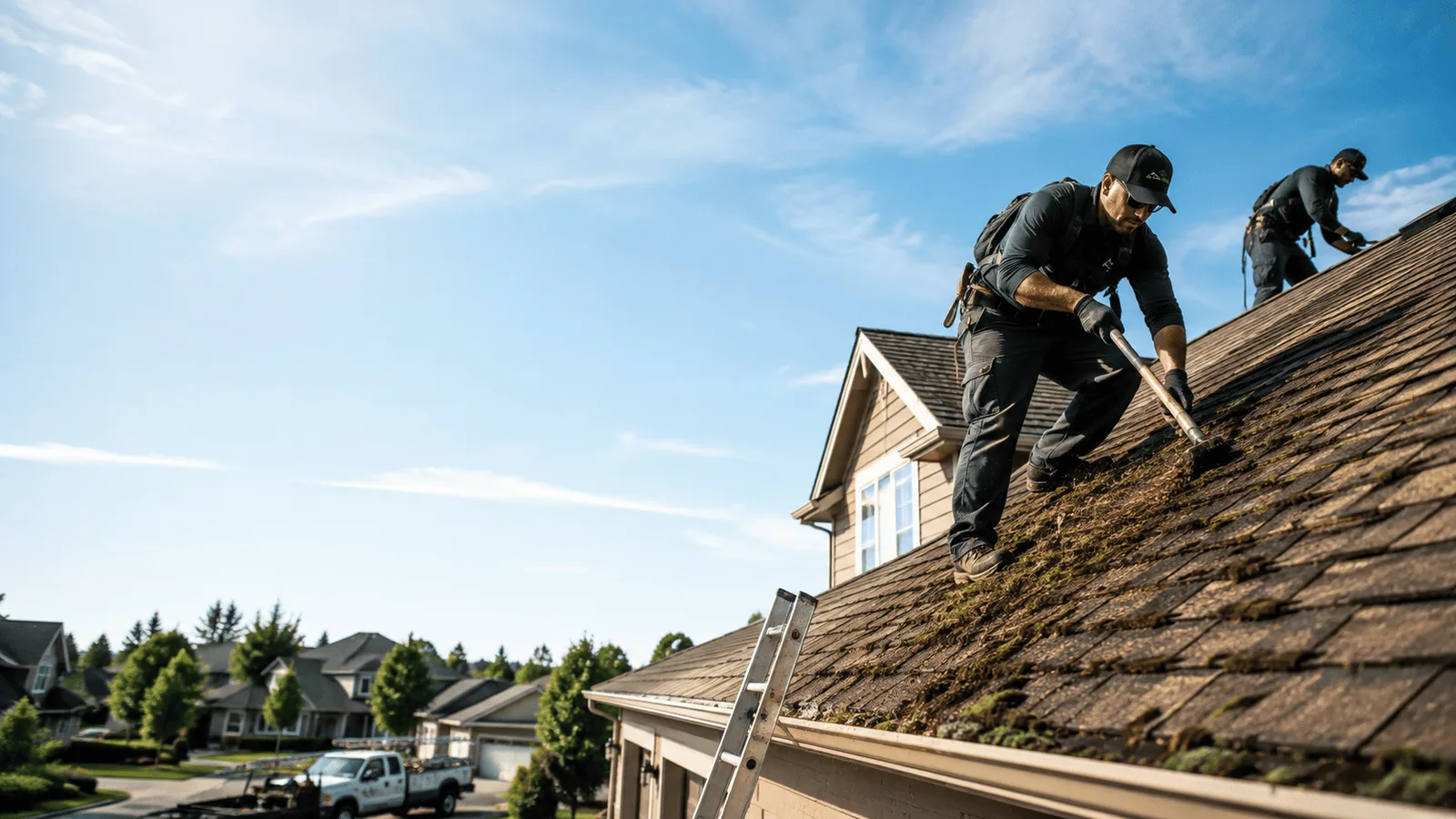 Roof Moss Removal in Glen Ellyn, IL near me